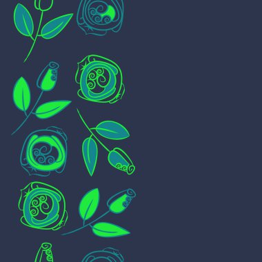 Soyut basit güllerin kusursuz deseni