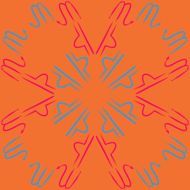 Soyut basit kaligrafi dikişsiz desen