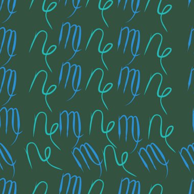 Soyut basit kaligrafi dikişsiz desen