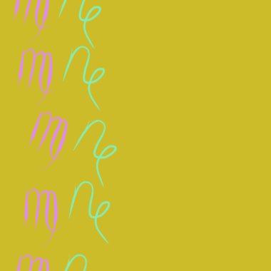 Soyut basit kaligrafi dikişsiz desen