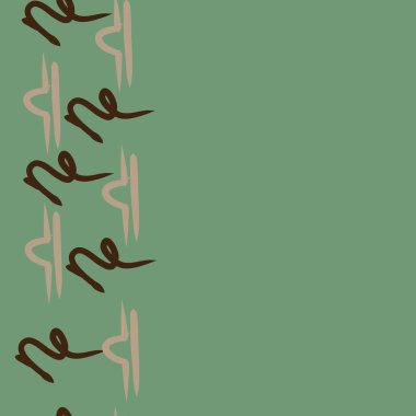 Soyut basit kaligrafi dikişsiz desen