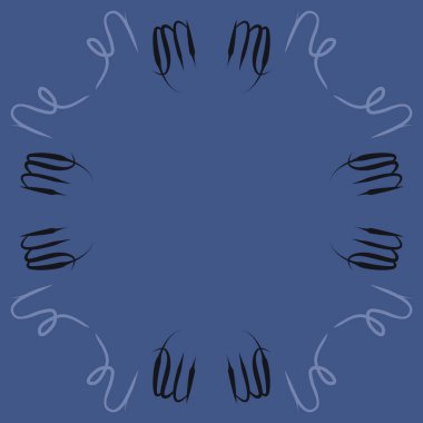 Soyut basit kaligrafi dikişsiz desen