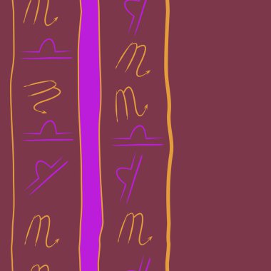 Soyut basit kaligrafi dikişsiz desen