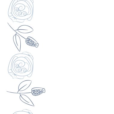 Soyut basit çiçeklerin kusursuz deseni