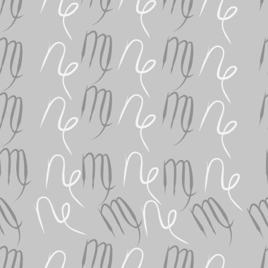 Soyut basit kaligrafi dikişsiz desen