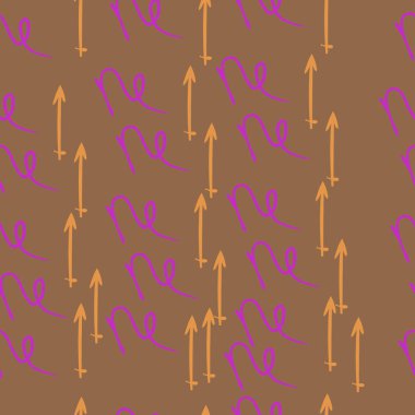 zodyak işaretleri, doodles, akrep kopya alanı nın dikişsiz desen