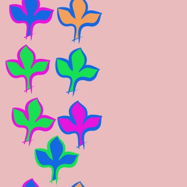 Soyut basit yaprakların kusursuz deseni