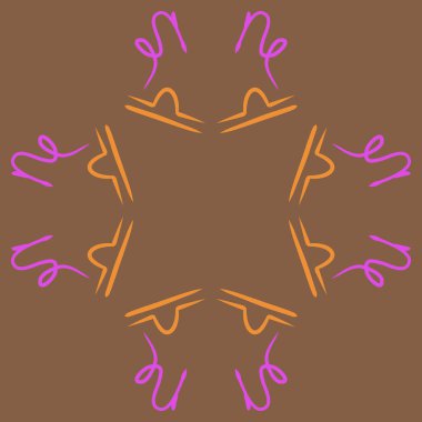 Soyut basit kaligrafi dikişsiz desen