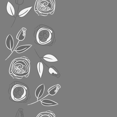 Soyut basit güllerin kusursuz deseni