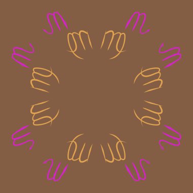 Soyut basit kaligrafi dikişsiz desen