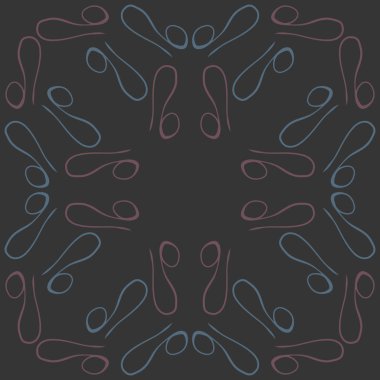 Soyut basit kaligrafi dikişsiz desen