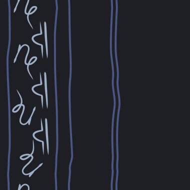 Soyut basit kaligrafi dikişsiz desen