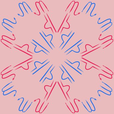 Soyut basit kaligrafi dikişsiz desen