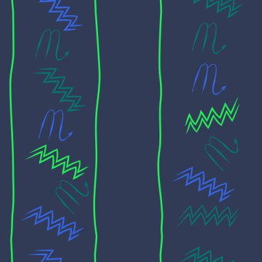 Soyut basit kaligrafi dikişsiz desen