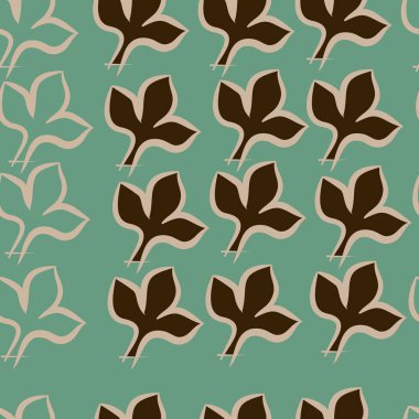 Soyut renkli yaprakları Dikişsiz deseni
