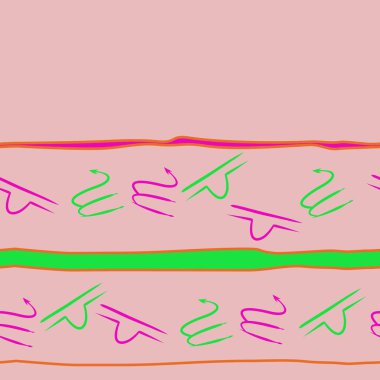 Soyut basit kaligrafi dikişsiz desen