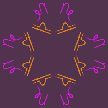 Soyut basit kaligrafi dikişsiz desen