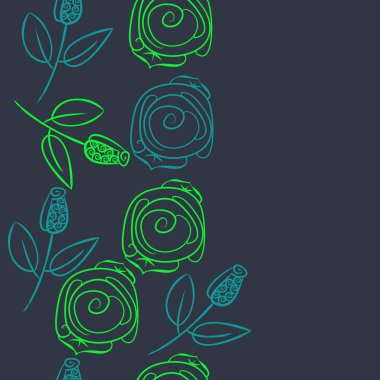 Soyut basit güllerin kusursuz deseni