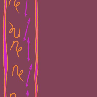 Soyut basit okve kaligrafi dikişsiz desen