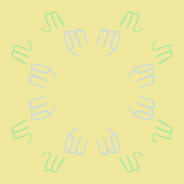 Soyut basit kaligrafi dikişsiz desen