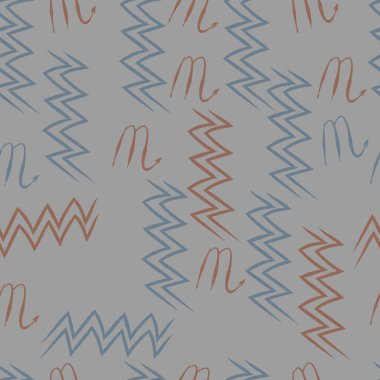 Soyut basit kaligrafi dikişsiz desen