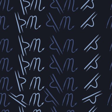 Burçlar, karalamalar, akrep, terazi, kopya alanı deseni. 