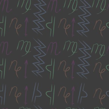 Soyut basit burçların kusursuz deseni 