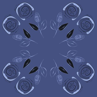 Soyut basit güllerin kusursuz deseni