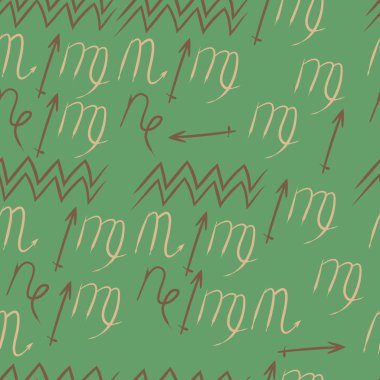 Soyut basit kaligrafi dikişsiz desen