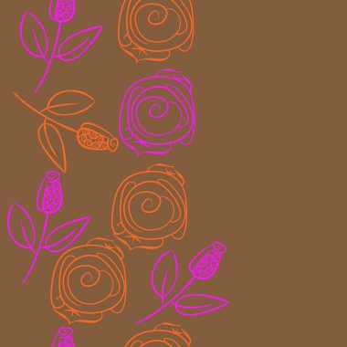 Soyut basit güllerin kusursuz deseni