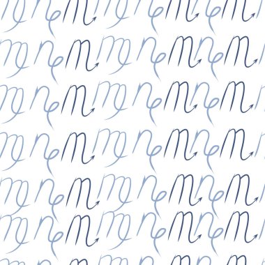 Soyut basit kaligrafi dikişsiz desen