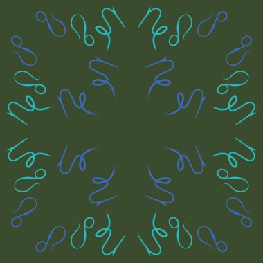 burçlar, karalamalar desen. vektör illüstrasyon