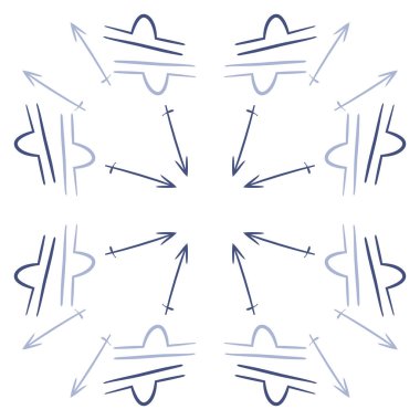 Zodiac Signs, doodle, Libra, Stripes, kopya alanı Dikişsiz deseni