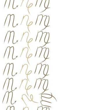  burçlar, doodle, akrep, kopya alanı desen. 