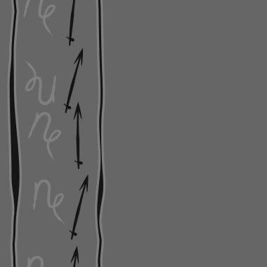 Soyut basit okve kaligrafi dikişsiz desen