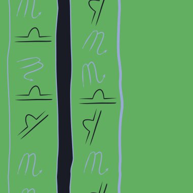 Soyut basit kaligrafi dikişsiz desen