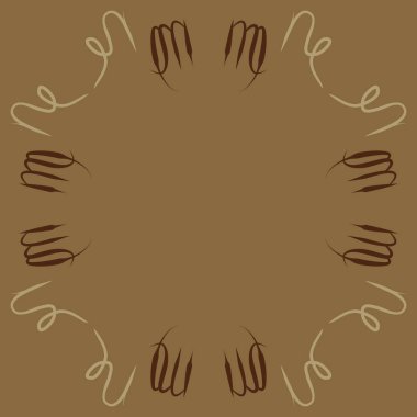 Soyut basit kaligrafi dikişsiz desen