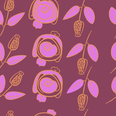 Soyut basit güllerin kusursuz deseni