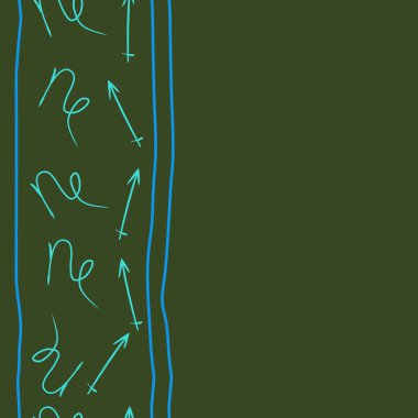 Soyut basit kaligrafi dikişsiz desen