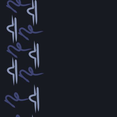 Soyut basit kaligrafi dikişsiz desen