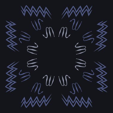 Soyut basit kaligrafi dikişsiz desen