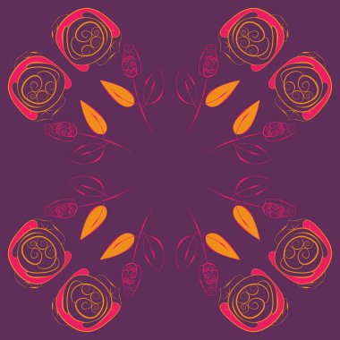 Soyut basit güllerin kusursuz deseni