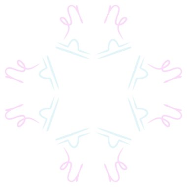 Soyut basit kaligrafi dikişsiz desen