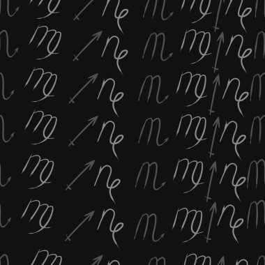 Soyut basit kaligrafi dikişsiz desen