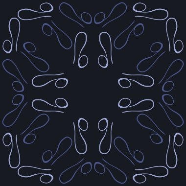 Soyut basit kaligrafi dikişsiz desen