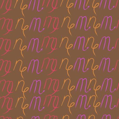 Soyut basit kaligrafi dikişsiz desen