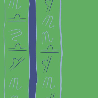 Soyut basit kaligrafi dikişsiz desen