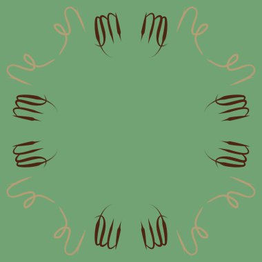 Soyut basit kaligrafi dikişsiz desen