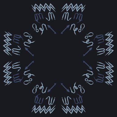 Soyut basit kaligrafi ve okların kusursuz deseni