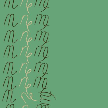  burçlar, doodle, akrep, kopya alanı desen. 